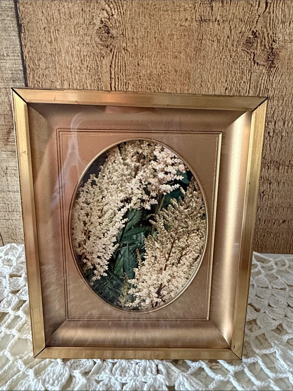 MCM Set of 3 Gold Oval Matted Recessed Shadow Box Picture Frames- Various Sizes